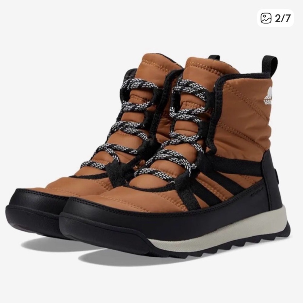 Like new Sorel Women's Brown and Black Whitney II Winter Boots size 9.5